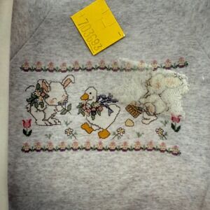 Sugarplum Express Crewel Embroidery Kit Easter Bunny Ducklings Floral Vintage